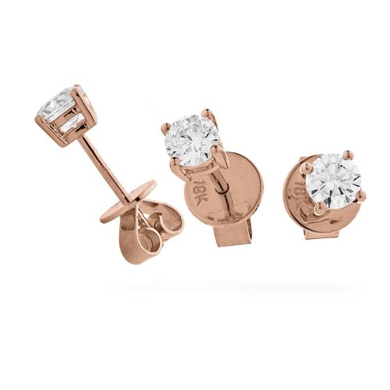 0.80ct Round Stud Diamond Earrings