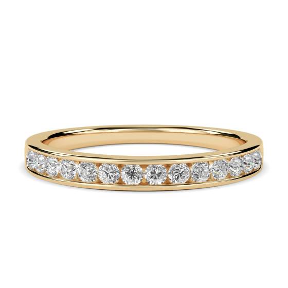 0.20ct VS/E-F Round cut Natural Diamonds Half Eternity Ring