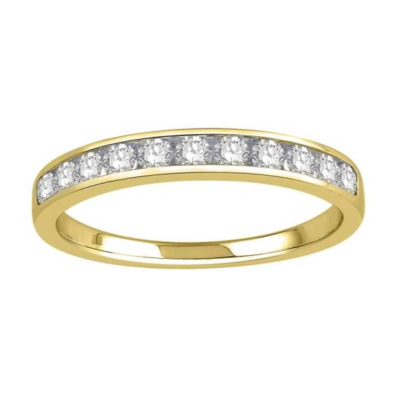 0.35ct VS/E-F Round cut Natural Diamonds Half Eternity Ring
