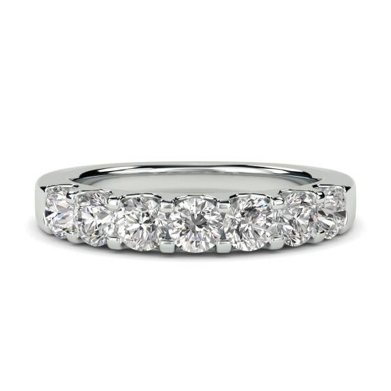 1.00ct VVS1/D Round Cut Lab Grown Diamond 7 Stone Ring