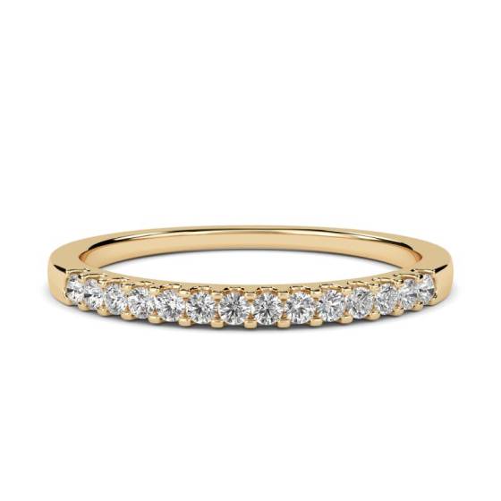 0.15ct VS/E-F Round Cut Natural Diamond Half Eternity Ring