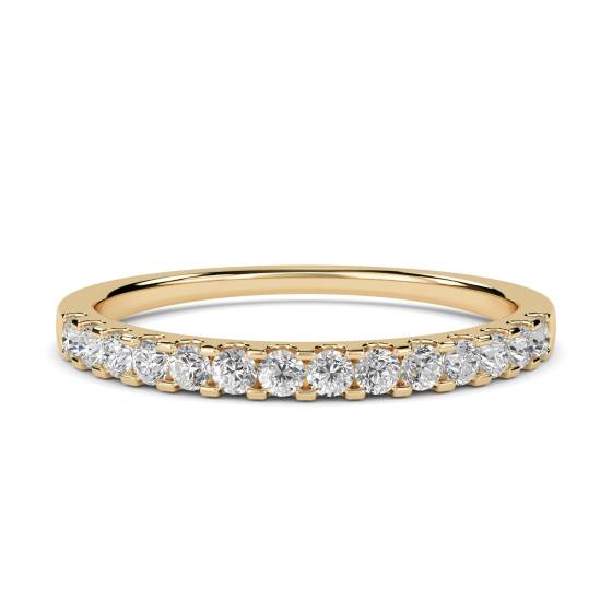 0.20ct VS/E-F Round Cut Natural Diamond Half Eternity Ring