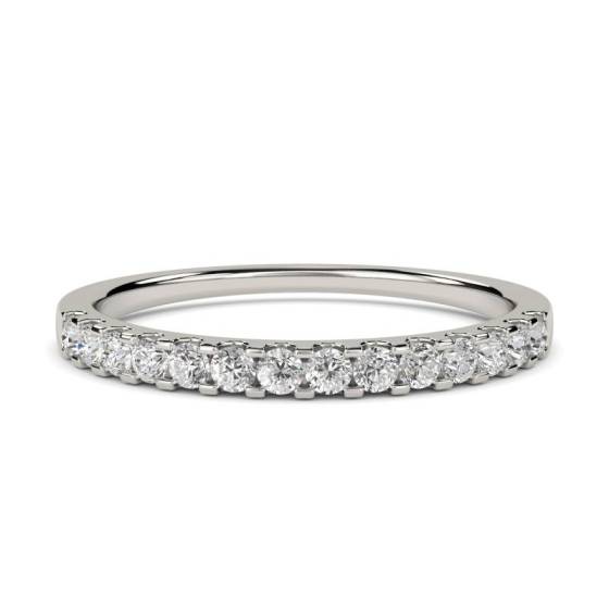 0.20ct VS/E-F Round Cut Natural Diamond Half Eternity Ring