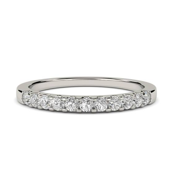 0.33ct VVS/D-E Round Cut Lab Grown Diamond Half Eternity Ring