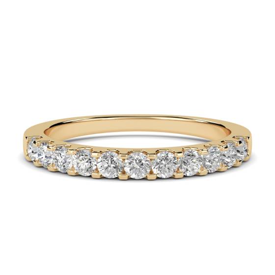 0.40ct VS/E-F Round cut Natural Diamonds Half Eternity Ring