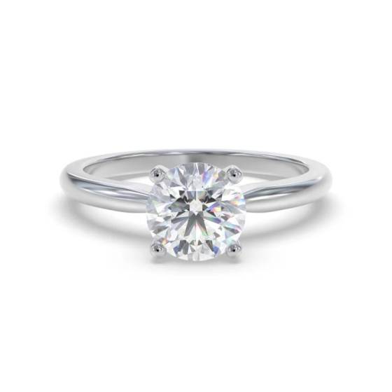 0.20ct SI/E-F Round Cut Natural Diamond Solitaire Ring