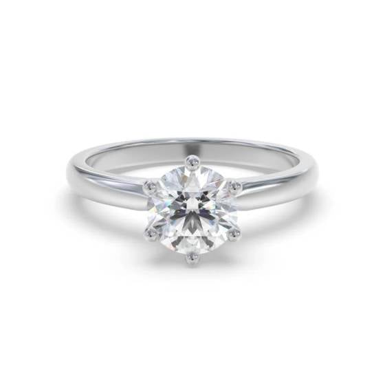 0.30ct I1/F Round Cut Natural Diamond Solitaire Ring