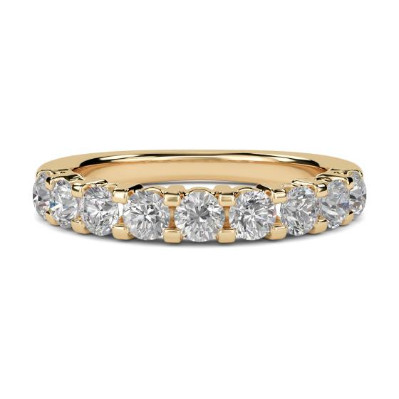 1.03ct VS/E-F Round cut Natural Diamonds Claw Set Half Eternity Ring