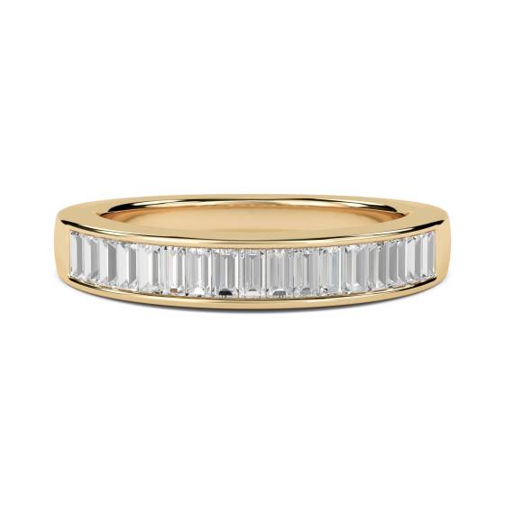 0.75ct VS/F-G Baguette Cut Lab Grown Diamond Wedding Ring
