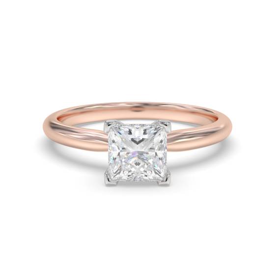 1.10ct VVS2/E Princess Cut Lab Grown Diamond Solitaire Ring