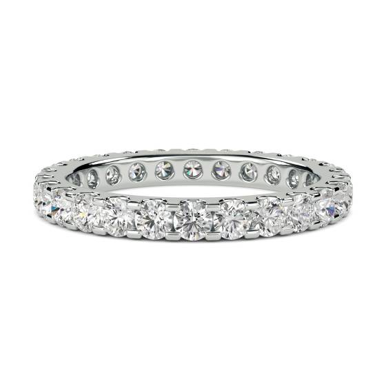 1.00ct VS/E-F Round Cut Natural Diamond Full Eternity Ring