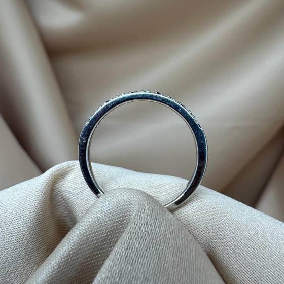 0.33ct VS/F-G Round Cut Blue Sapphire Gemstone Wedding Ring
