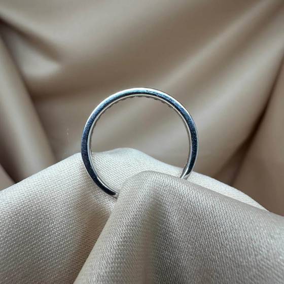0.20ct Round Cut Blue Sapphire Genstone Channel Set Eternity Ring