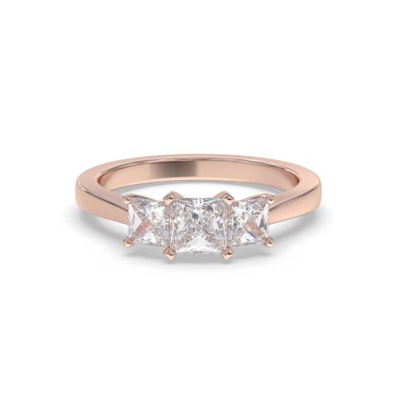 Classic Princess Diamond Trilogy Ring