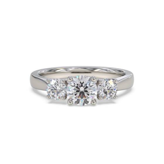 Lavish Round Diamond Trilogy Ring