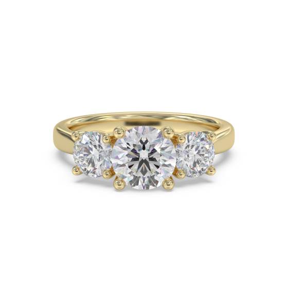 Classic Round Diamond Trilogy Ring