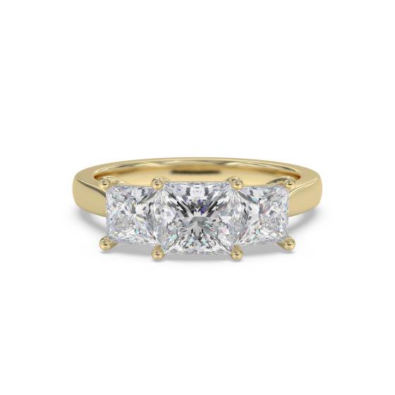 Graduated Princess Diamond Trilogy Ring