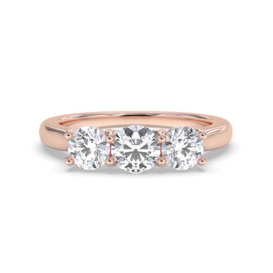 SDMT03414 Traditional Round Diamond Trilogy Ring