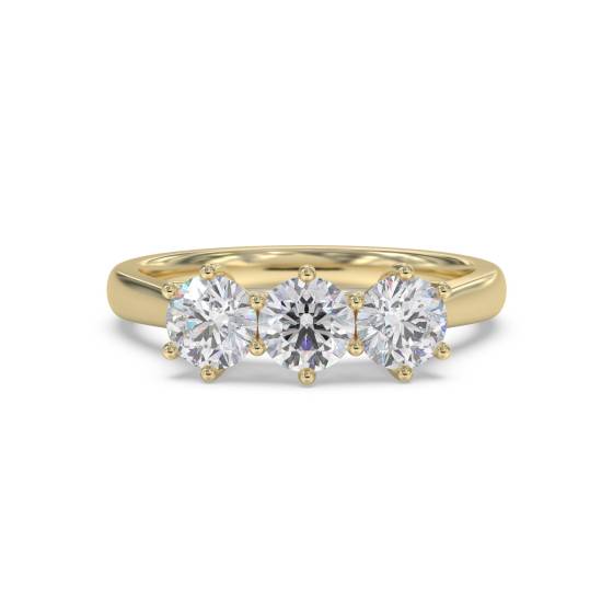 Graduated Round Diamond Trilogy Ring