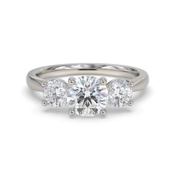 Lavish Round Diamond Trilogy Ring