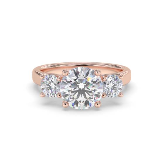 Unique Loop Round Diamond Trilogy Ring
