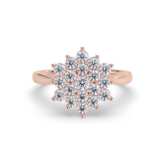 Round Diamond Cluster Ring