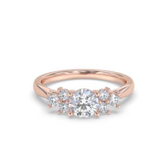 0.80ct Elegant Round Diamond Cluster Ring