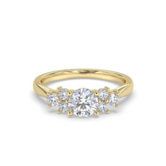 0.80ct Elegant Round Diamond Cluster Ring