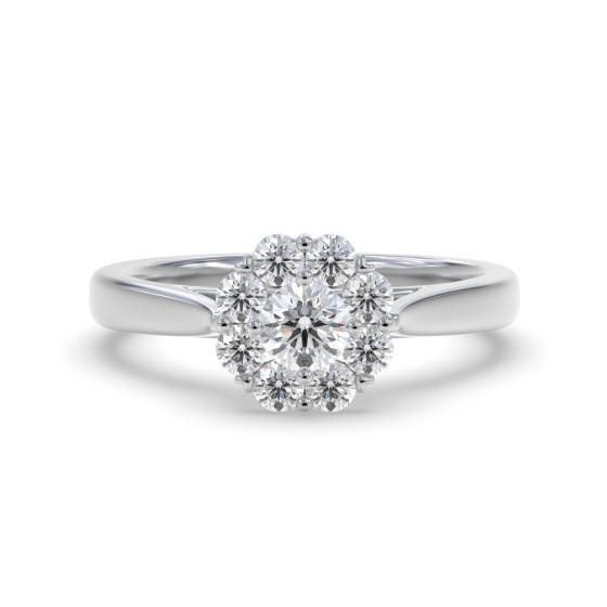 1.30ct Elegant Round Diamond Cluster Ring