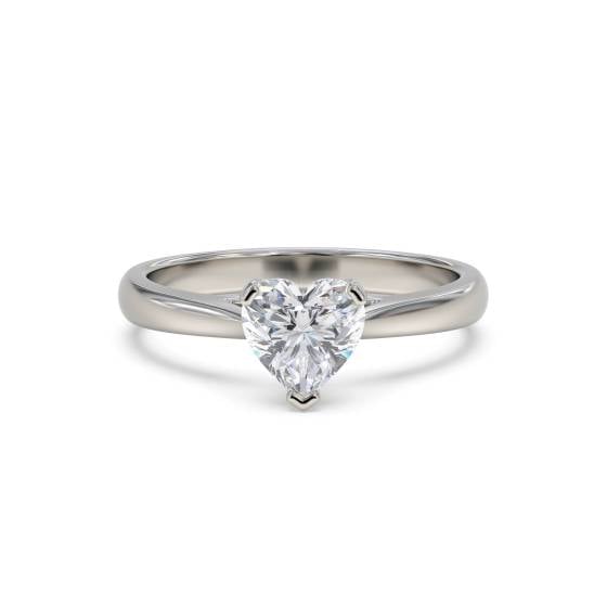 Elegant Heart Diamond Engagement Ring