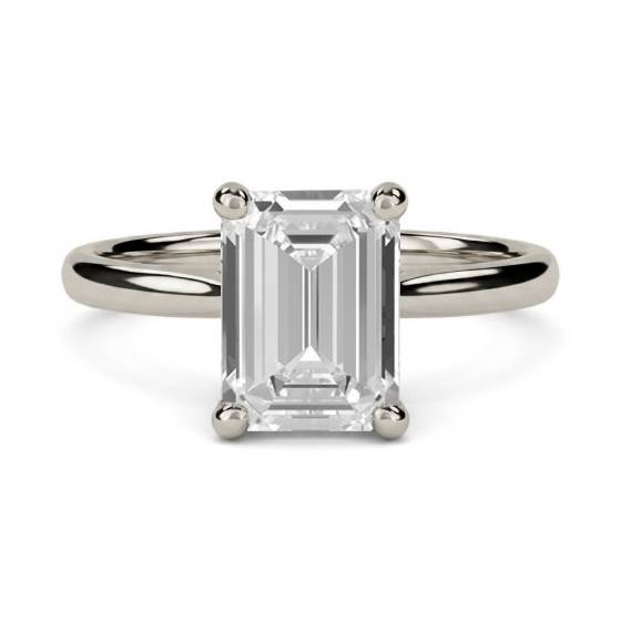 1.09ct VVS1/D Emerald Cut Lab Grown Diamond Solitaire Ring