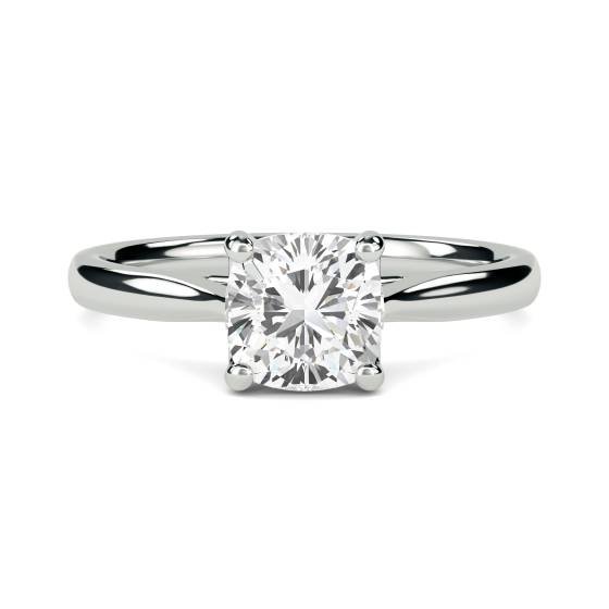 0.71ct VVS1/D Lab Grown Cushion Diamond Solitaire Ring in Platinum