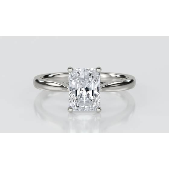 2.03ct VVS1/D Lab Grown Radiant Diamond Solitaire Ring in Platinum