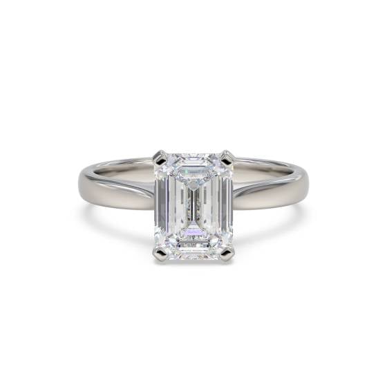 Classic Emerald Diamond Engagement Ring