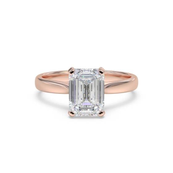 Classic Emerald Diamond Engagement Ring