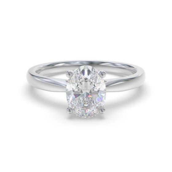 1.01ct I1/H Oval Cut Natural Diamond Solitaire Ring