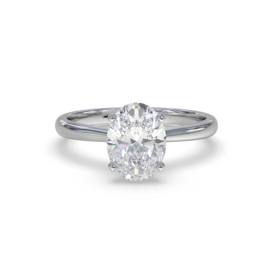 0.50ct VS1/D Oval Cut Lab Grown Diamond Solitaire Ring