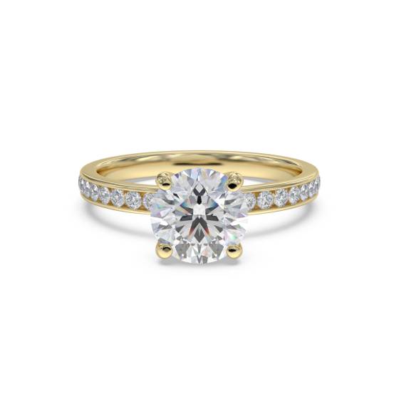 Round Diamond Shoulder Set Ring