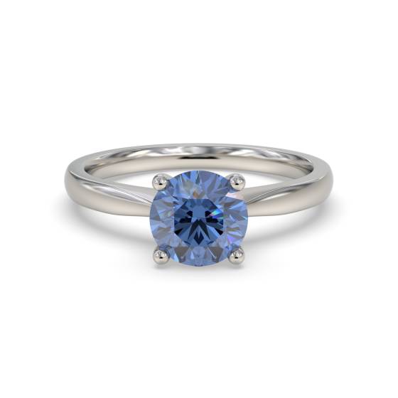 Classic Round Blue Sapphire Solitaire Ring