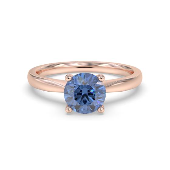 Classic Round Blue Sapphire Solitaire Ring