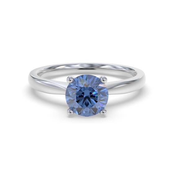 Classic Round Blue Sapphire Solitaire Ring