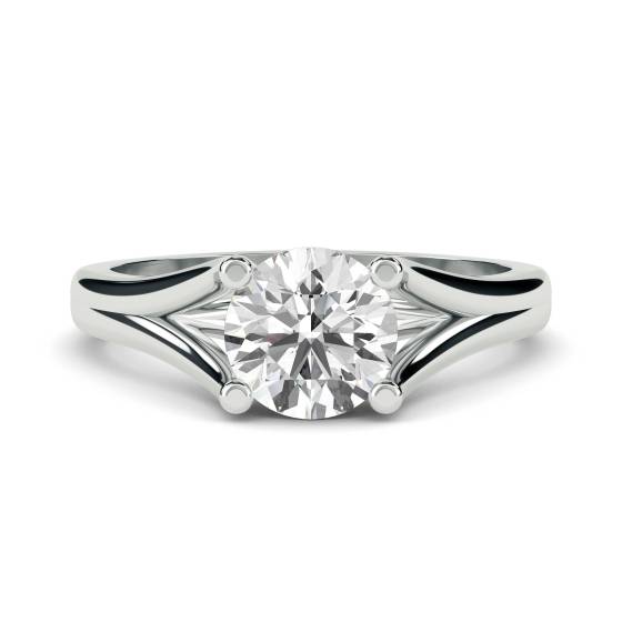 1.02ct SI2/F Round cut Natural Diamond Solitaire Ring