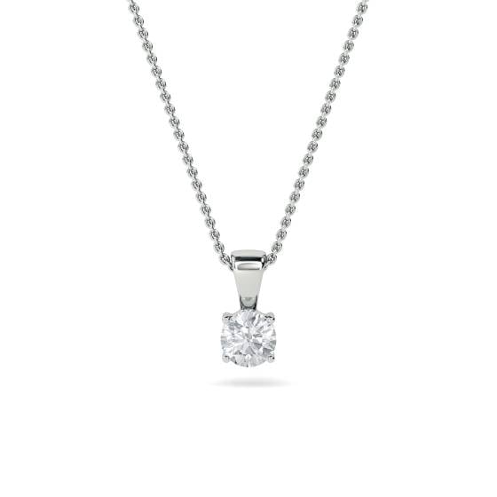 1.50ct VVS/D Round cut Lab Grown Diamond Solitaire Pendant