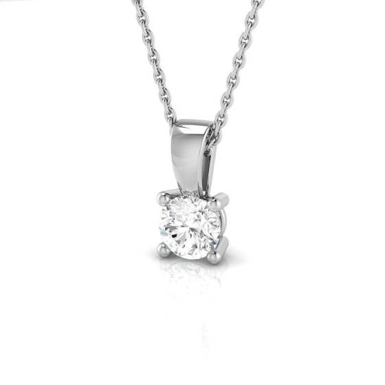 0.50ct SI/F-G Round Cut Natural Diamond Solitaire Pendant