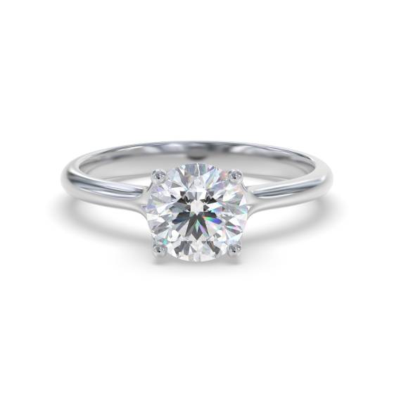 1.00ct VVS1/D Round cut Lab Grown Diamond Solitaire Ring