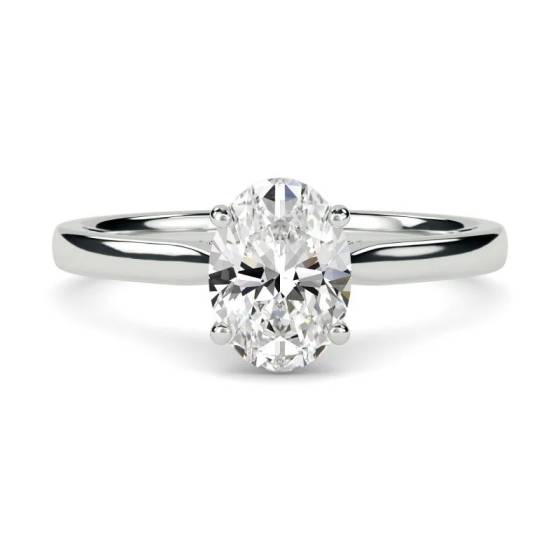 0.70ct VVS2/E Oval Cut Labgrown Solitaire Ring