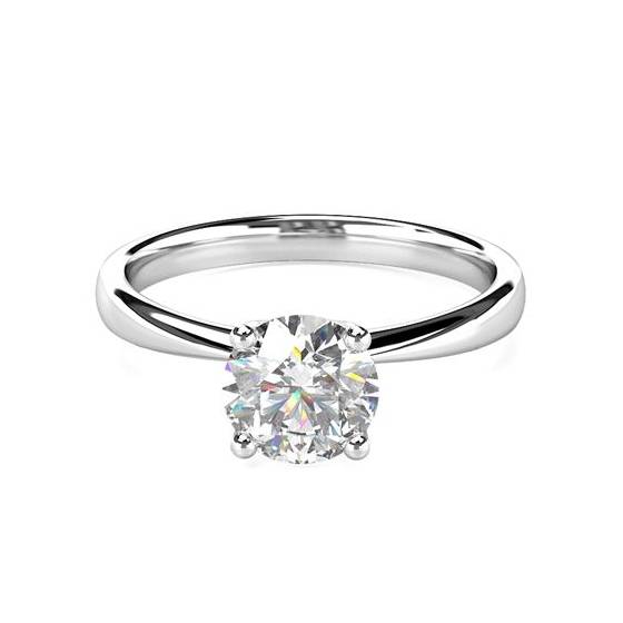 2.16ct VVS2/D Round Cut Lab Grown Diamond Solitaire Ring