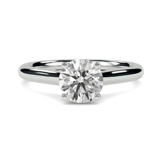 1.05ct VVS2/D Round Cut Lab Grown Diamond Solitaire Ring