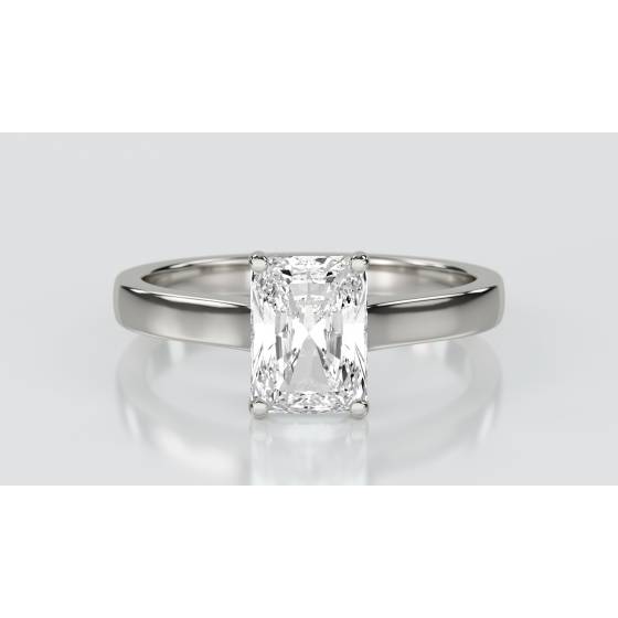 1.5ct VVS1/D Lab Grown Radiant Diamond Solitaire Ring in Platinum