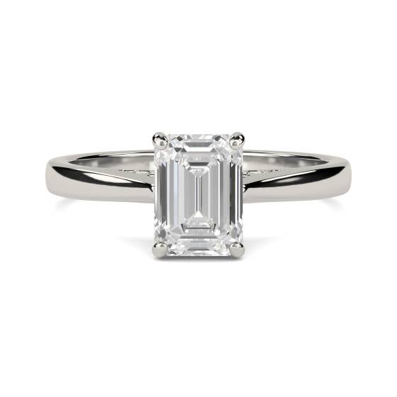 2.04ct VS2/E Emerald cut Lab Grown Diamond Solitaire Ring